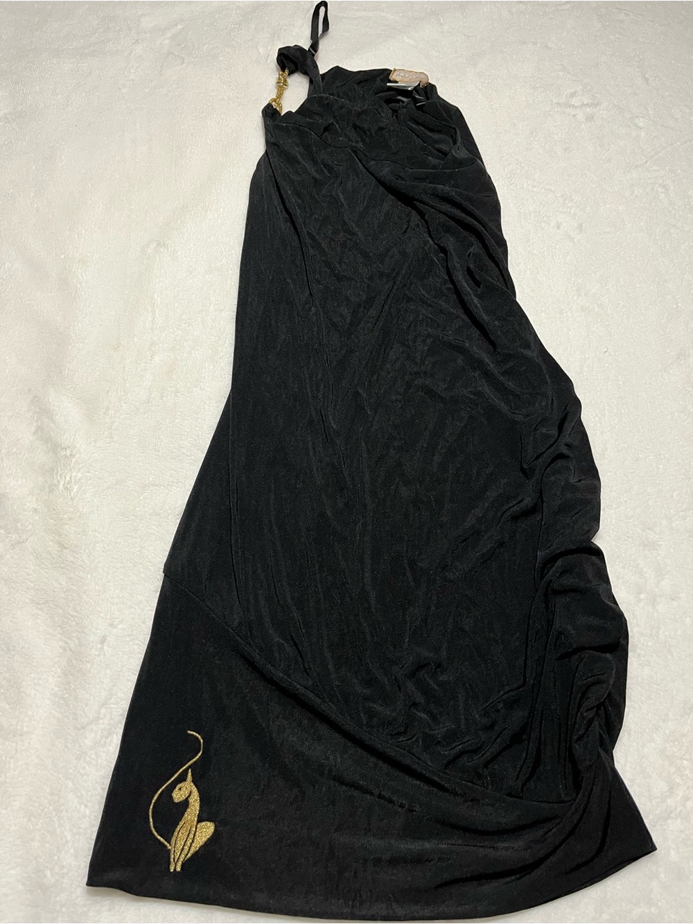 Vintage Baby Phat spandex dress with gold accents